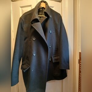 Men's Black Double-Breasted Coat